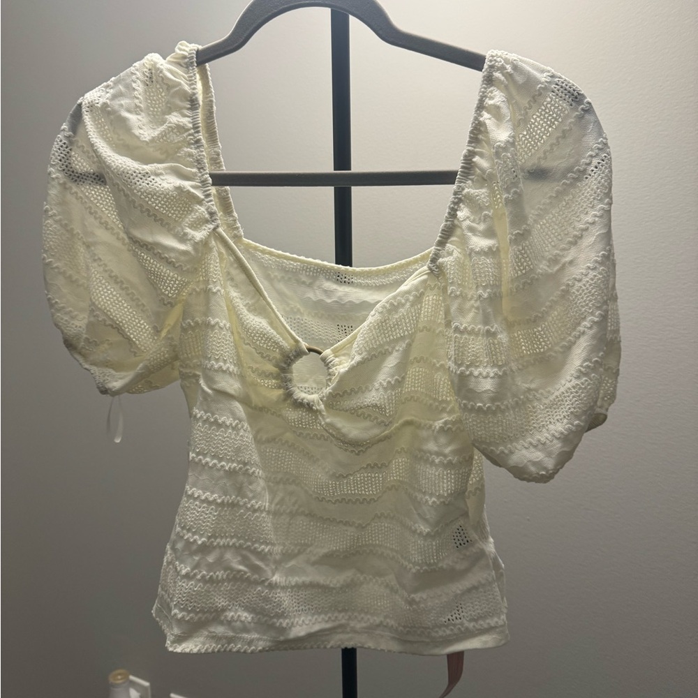 Shein crop lace top